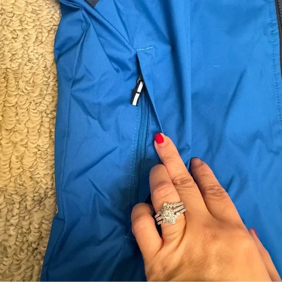 Columbia Jacket Coat Omni Tech Hood Fleece Lined Size XL Blue